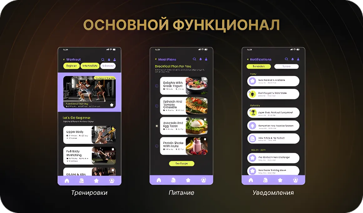 Функции для фитнес-приложений